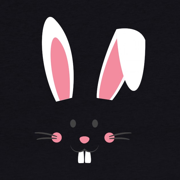 Cute Easter Bunny Face Easter Egg Easter Sunday by BUBLTEES